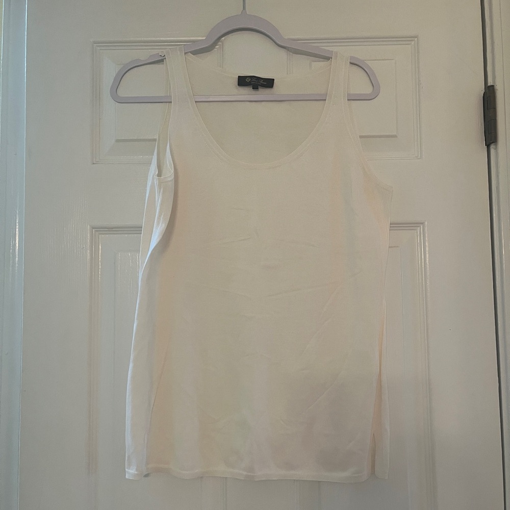 Loro Piana Soft Cream Tank Top